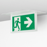 FlexiTech ED with recess kit ceiling - Self-contained exit sign
