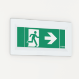 FlexiTech EW 12m with recess kit - Self-contained exit sign